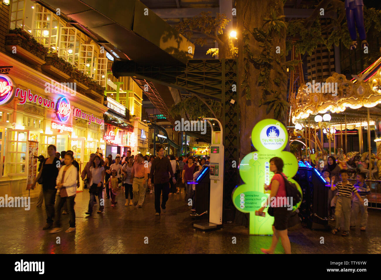 Indoor-Themenpark in einem Einkaufszentrum, Genting Highlands, Malaysia Stockfoto