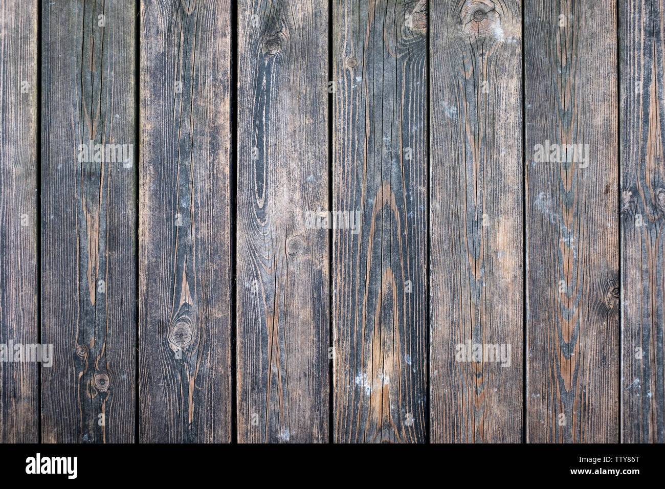 Im Alter von gestreiften dunklen Holz Textur Hintergrund Stockfoto