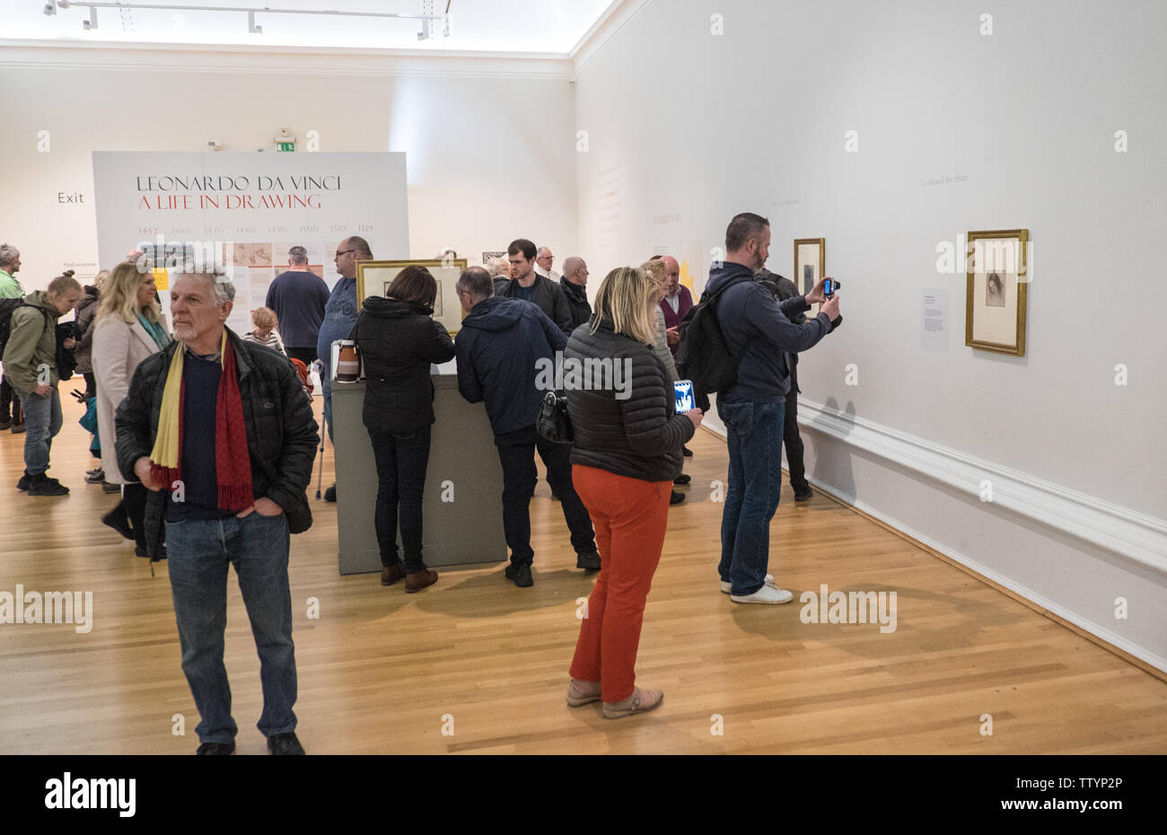 Leonardo Da Vinci, ein Leben in Zeichnung, Ausstellung, Walker Art Gallery, Liverpool, Norden, Norden, Stadt, Merseyside, England, Englisch, GB, Großbritannien, England, Europa, Stockfoto