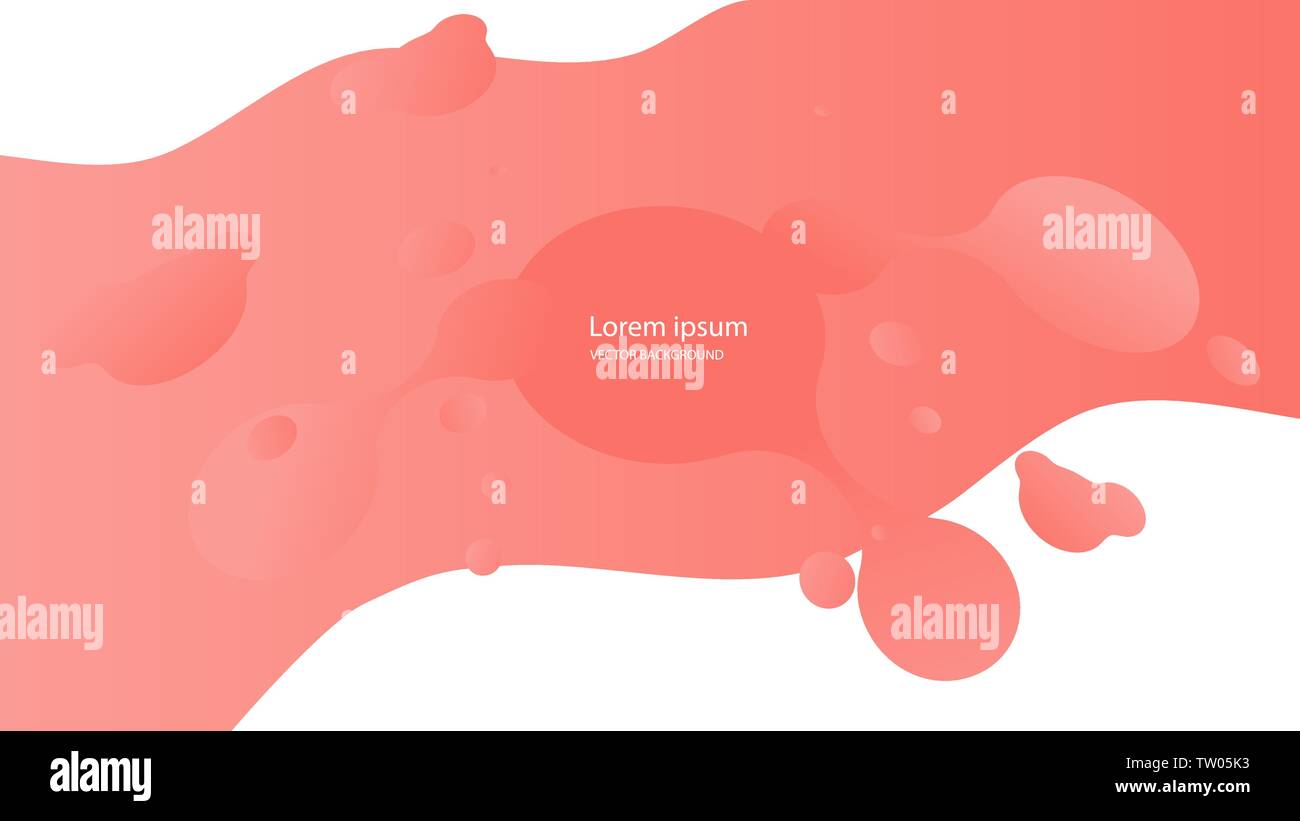 Abstrakte Form der Flüssigkeit. Liquid Design. Flüssige dynamischen Hintergrund für Websites, Landing Page oder Business Presentation. Isolierte gradient Wellen mit Stock Vektor