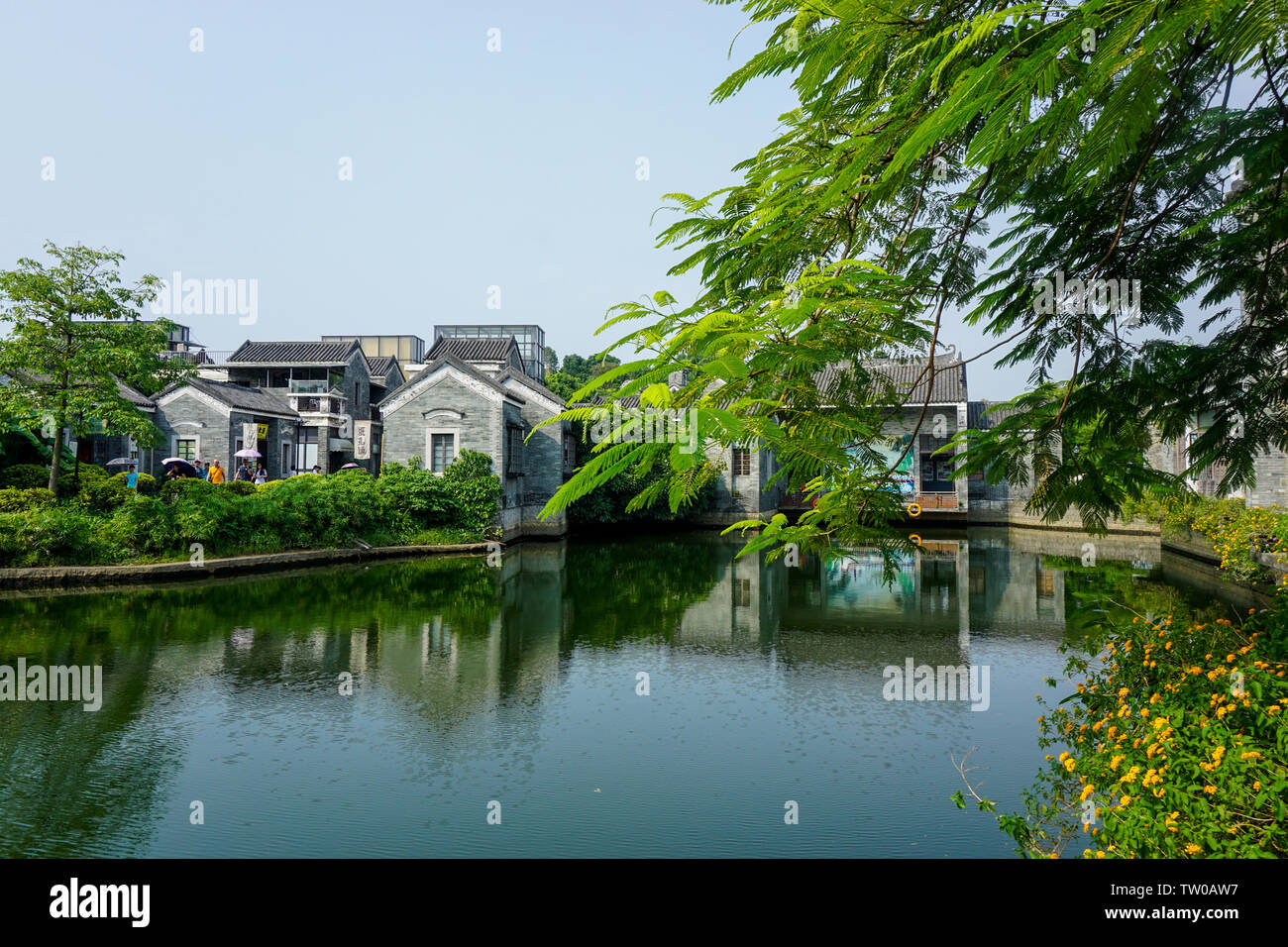 Lingnan Architektur, Lingnan Impressionen Garten, Panyu, Guangzhou Stockfoto