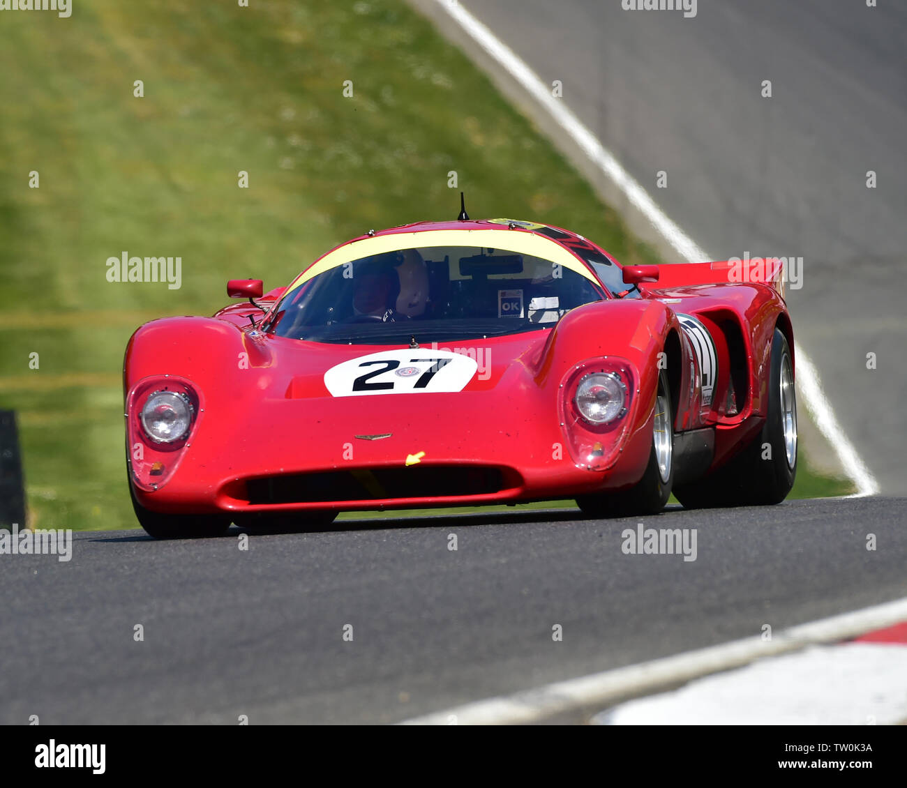 John Sheldon, Chevron B16, FIA Meister historischen Sportwagen Meisterschaft, Meister Historisches Festival, Brands Hatch, Mai 2019. Brands Hatch, classic car Stockfoto