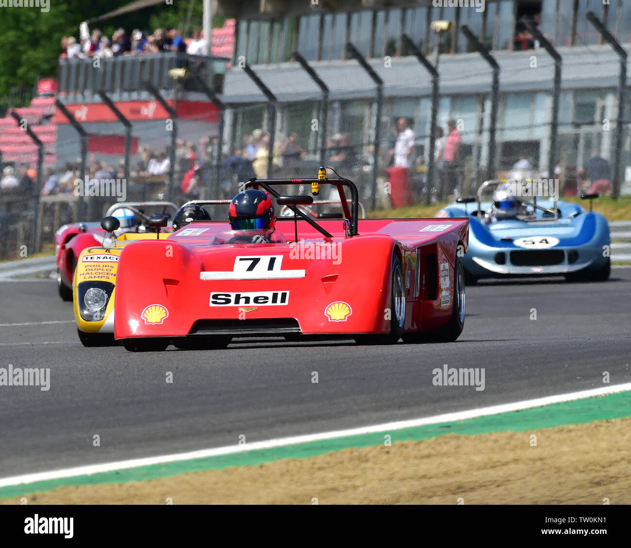 Jonathan Mitchell, Chevron B19, FIA Meister historischen Sportwagen Meisterschaft, Meister Historisches Festival, Brands Hatch, Mai 2019. Brands Hatch, klassi Stockfoto