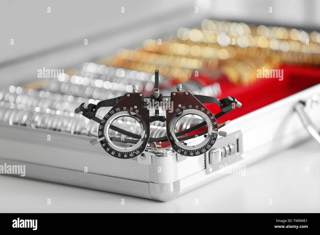 Rahmen und mit vielen anderen Prozess Objektive Stockfoto