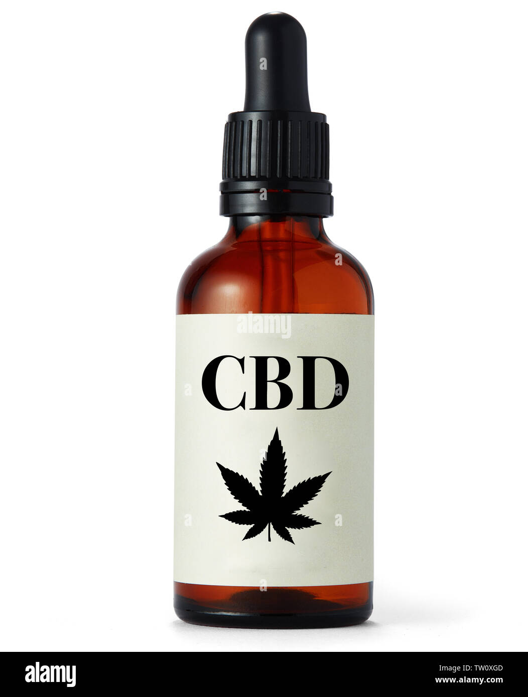 CBD öl Flasche Stockfoto