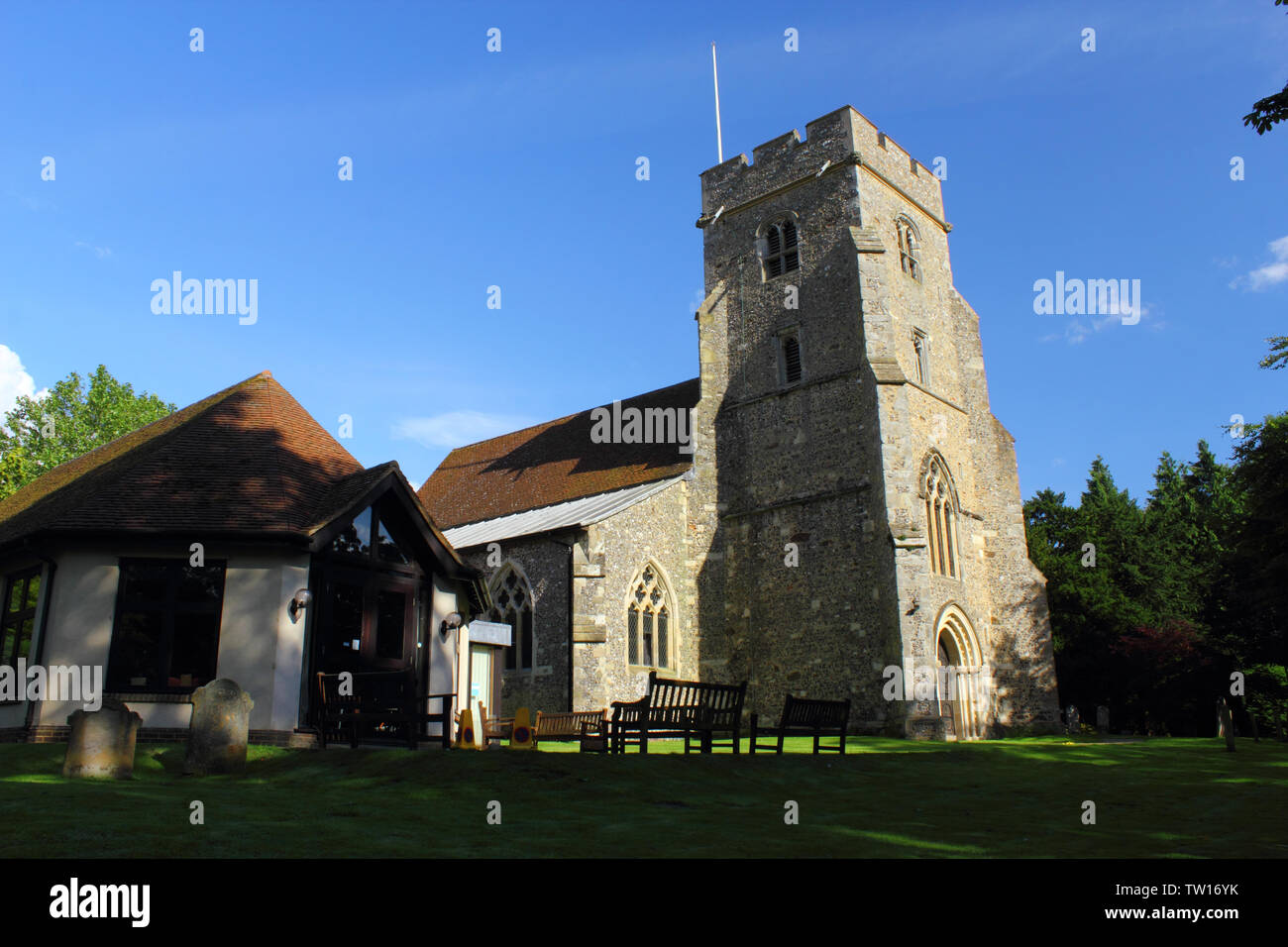 North Mymms Ort & Park, Hertfordshire, England - St. Mary's, die Pfarrkirche Stockfoto