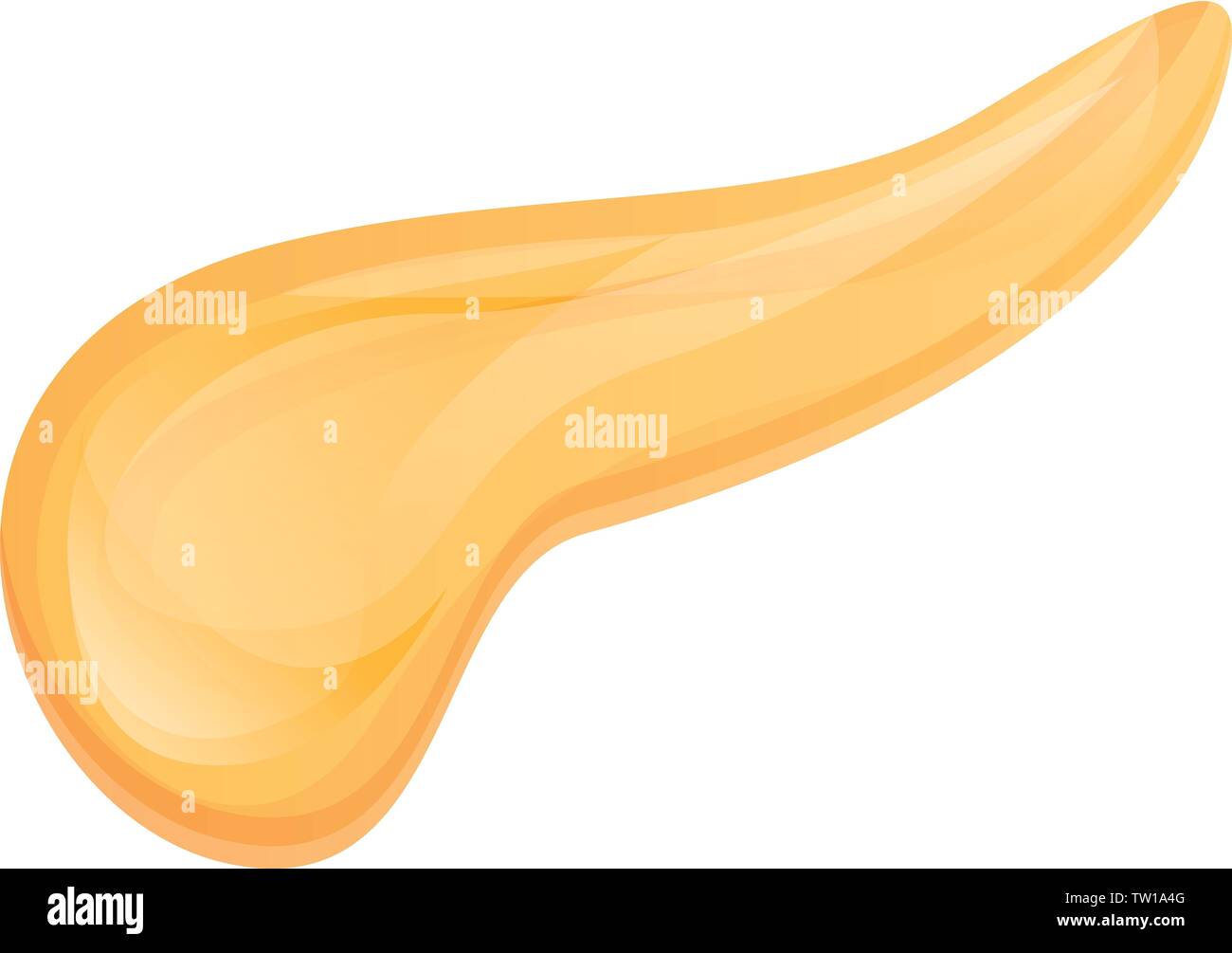 Pankreas Symbol. Cartoon des Pankreas vektor Symbol für Web Design auf weißem Hintergrund Stock Vektor