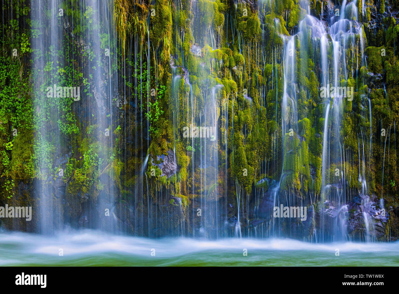 Mossbrae Falls ist ein Wasserfall in den Sacramento River fließt, in der Shasta Cascade Gegend in Dunsmuir, Kalifornien. Die Fälle sind Südlich Stockfoto
