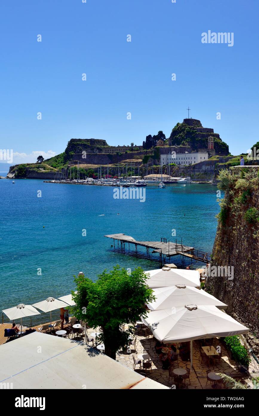 Die Stadt Korfu alte Festung, Korfu, Ionische Inseln, Griechenland, griechische Inseln, Kerkyra Stockfoto