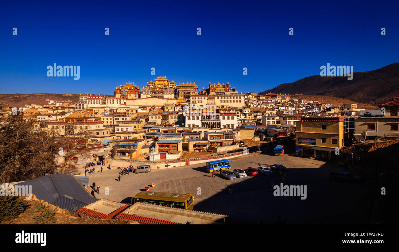 Shangri-La Songzanlin Temple (kleine Potala Palast) Stockfoto