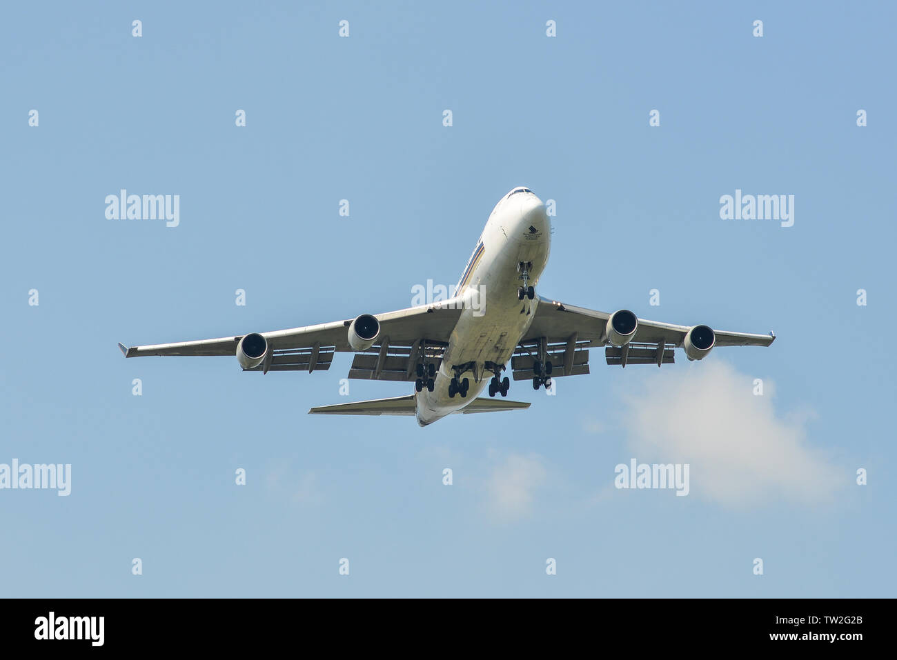 Bangkok, Thailand - 21.April 2018. B-LRR Cathay Pacific Airbus A350-900 in Bangkok Suvarnabhumi International Airport (BKK). Stockfoto