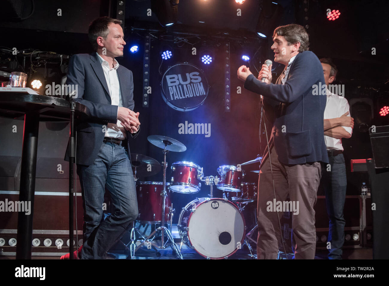 Bus Palladium - die Kultur Veranstaltung für Paris! - Organisiert von Pierre-Yves Bournazel Stockfoto