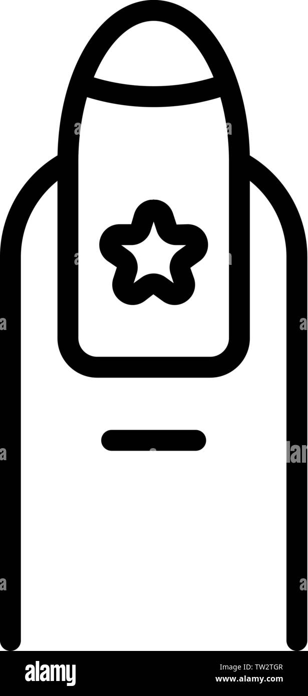 Star Nagel Symbol, outline Style Stock Vektor