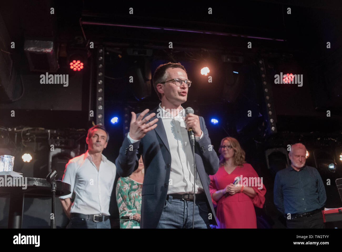 Bus Palladium - die Kultur Veranstaltung für Paris! - Organisiert von Pierre-Yves Bournazel Stockfoto