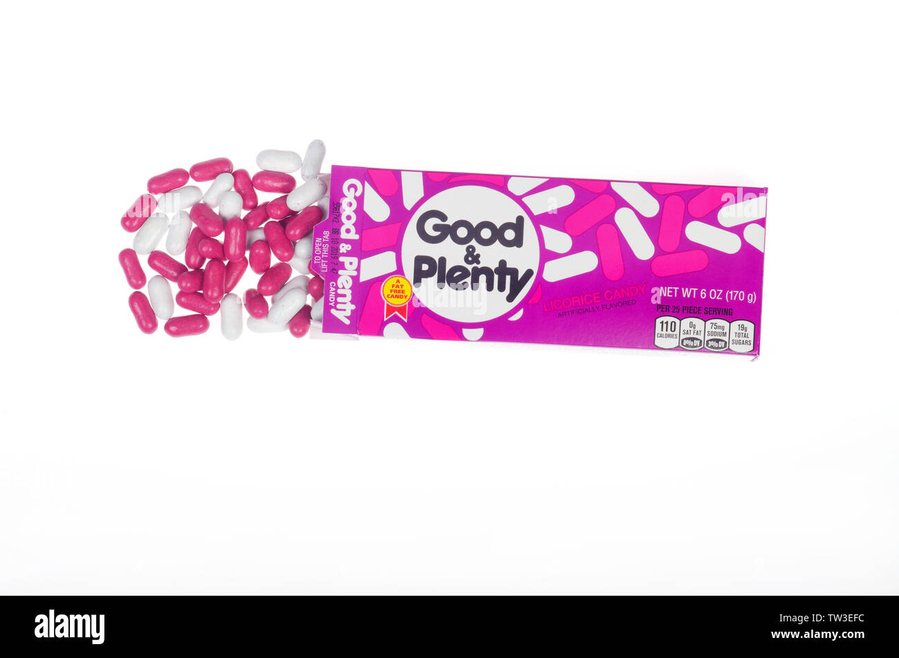 Gute & Viel geöffnet candy Box mit Lakritz Bonbons von Hershey Stockfoto