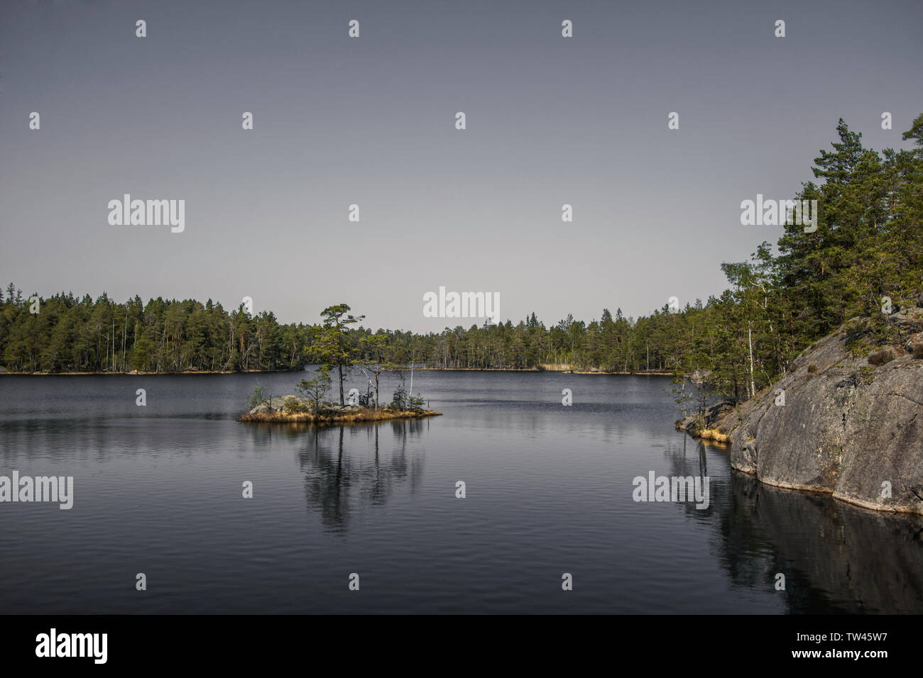 Typische schwedische Landschaft Stockfoto