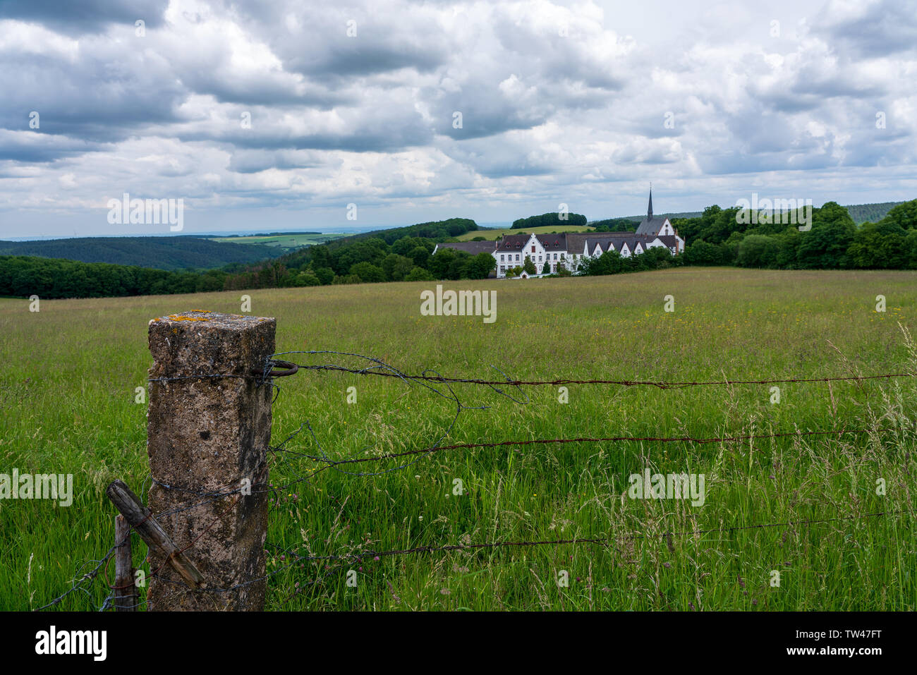 Blick auf die Abtei Mariawald, Heimbach Deutschland Stockfoto
