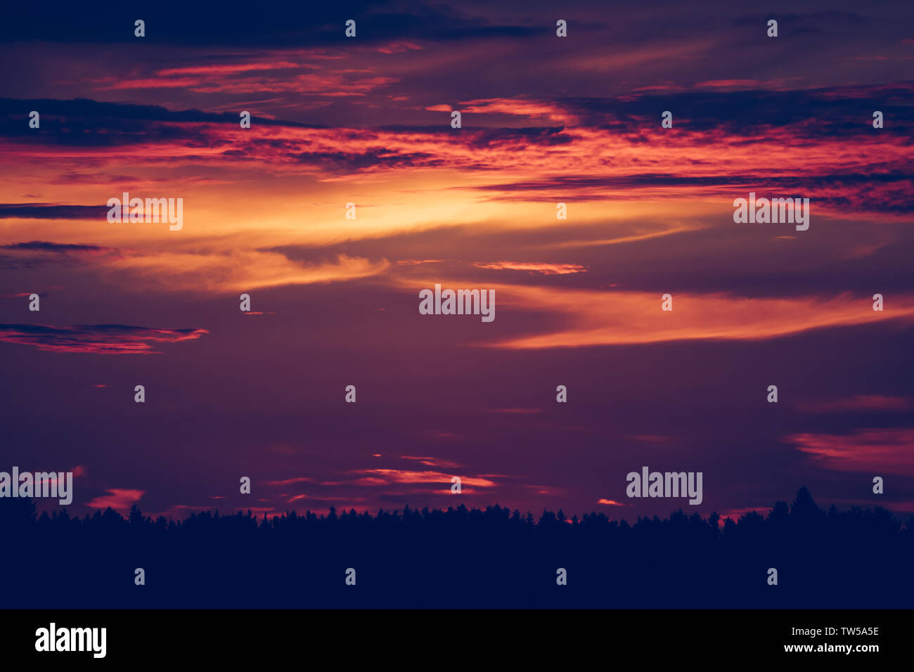 Schöne Farbe Himmel und Wolken im Sommer Stockfoto