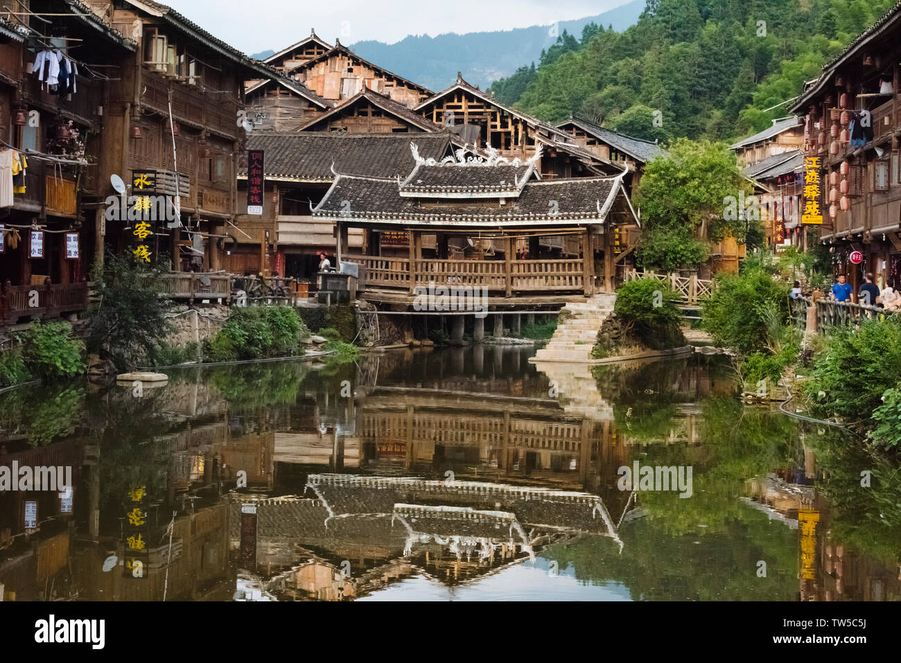 Dong Dorfes, Zhaoxing, Provinz Guizhou, China Stockfoto