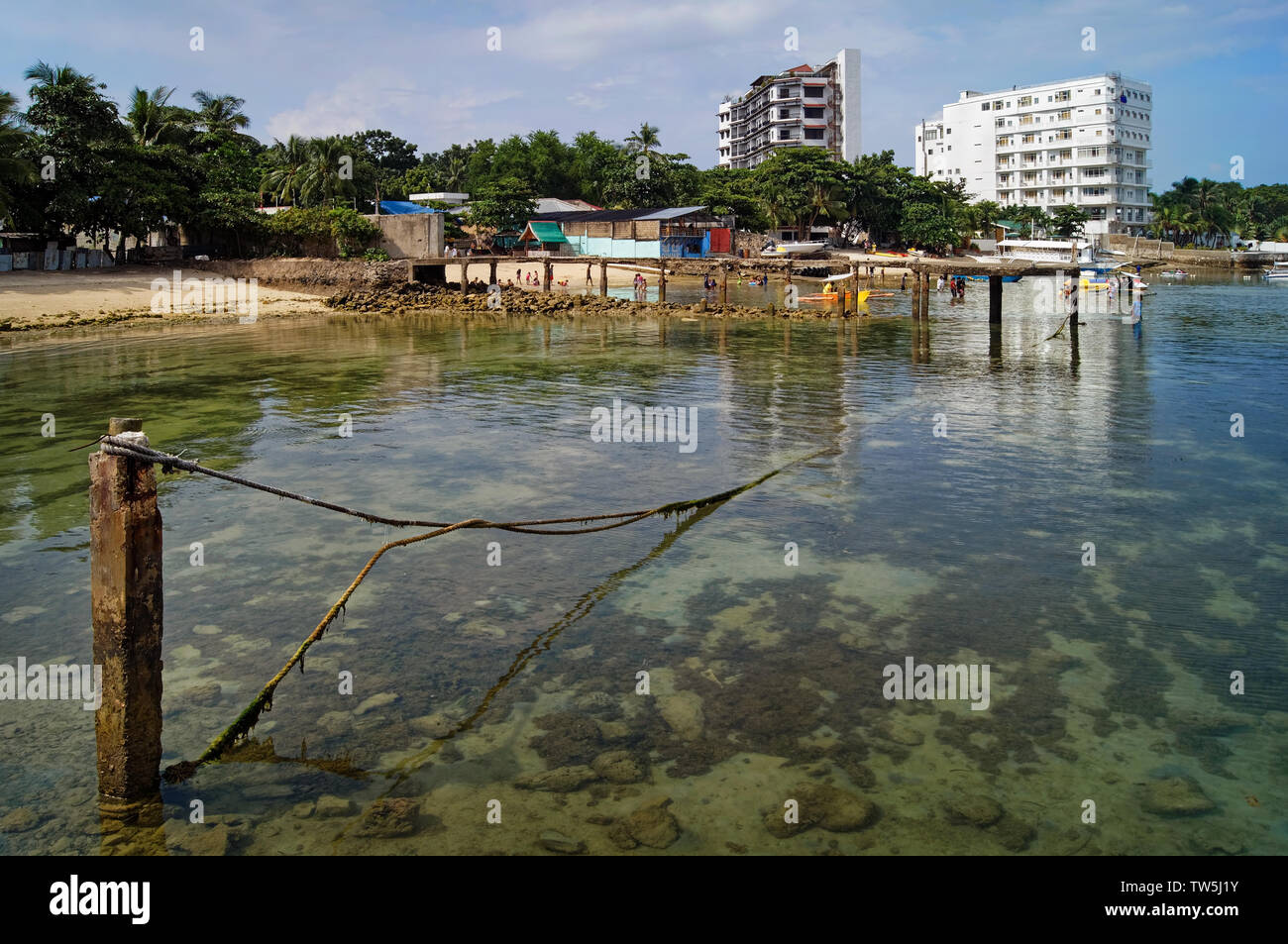 Süd-ost Asien, Philippinen, Metro Cebu Mactan Island, Karancho Maribago Beach Resort Stockfoto