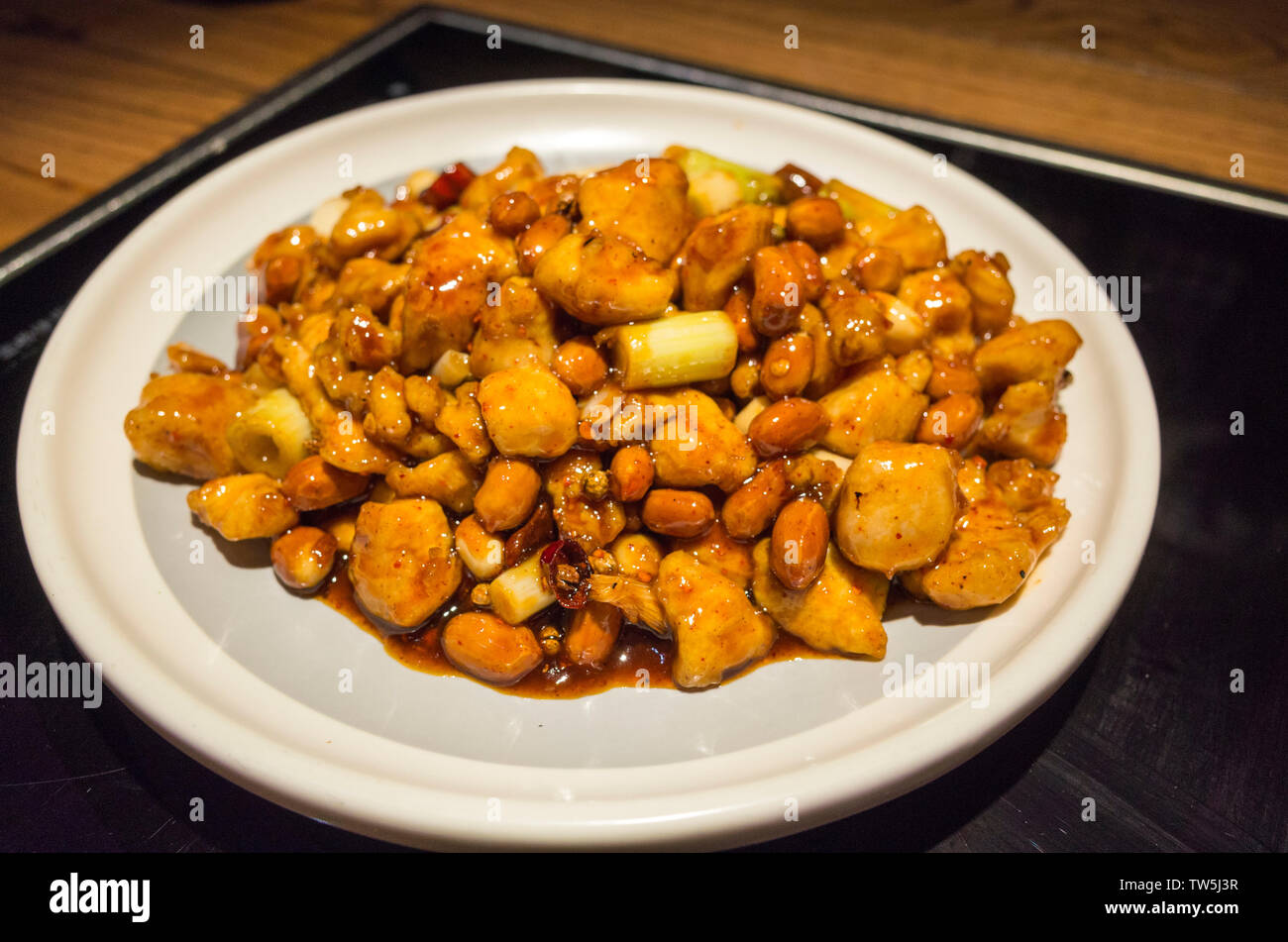 Kung Pao Huhn. Stockfoto