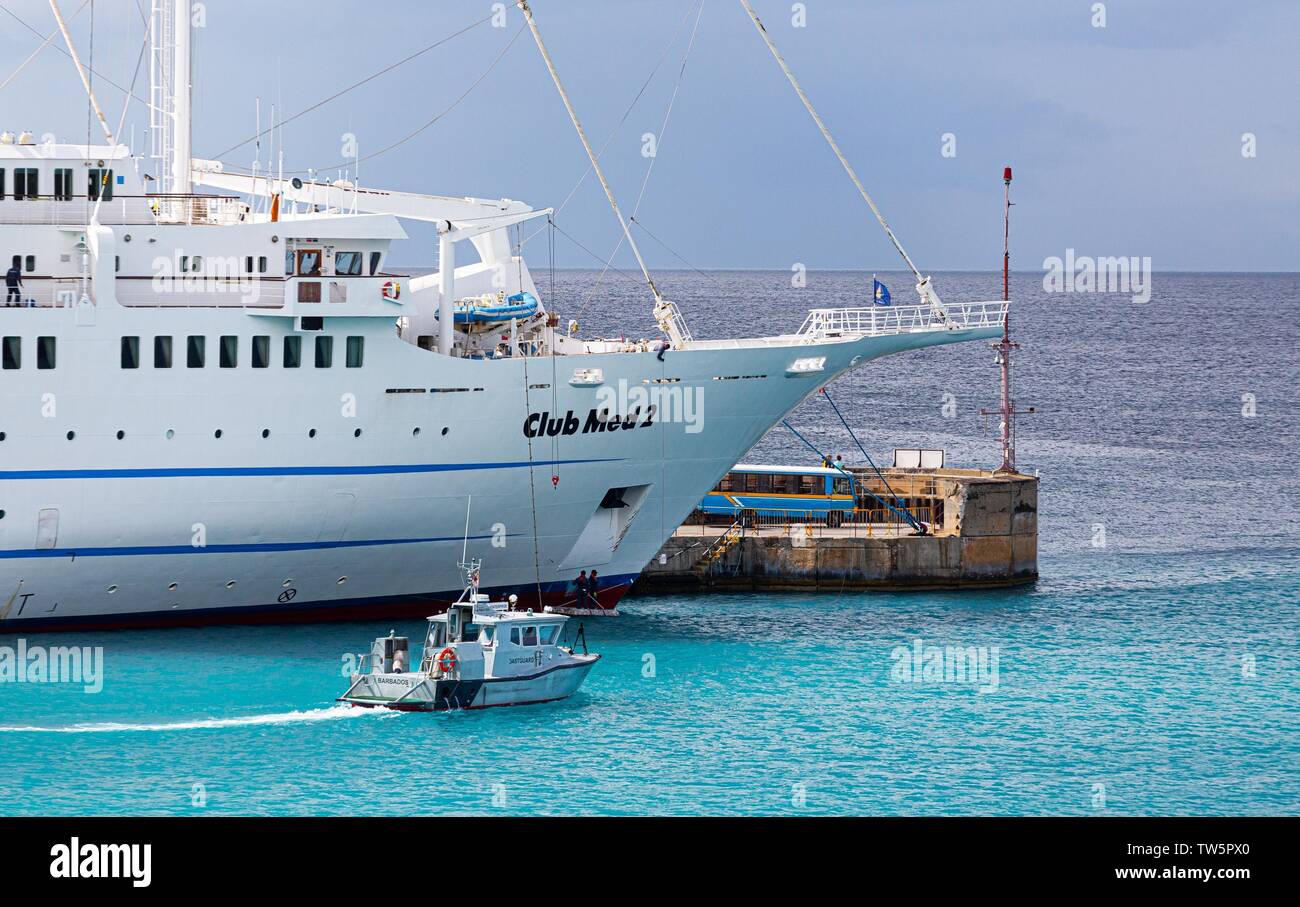 BRIDGETOWN, BARBADOS - 22. November 2016: Club Med ist ein privates Unternehmen mit Hauptsitz in Frankreich, spezialisiert auf all-inclusive-Urlaub. Club Med 2 ist Stockfoto