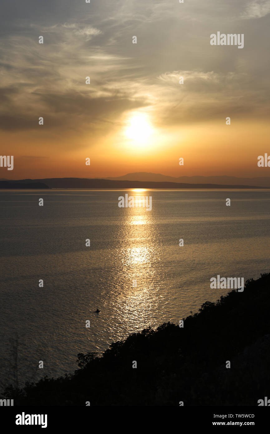 Magic marina Sonnenuntergang für Ihr Mobiltelefon Stockfoto