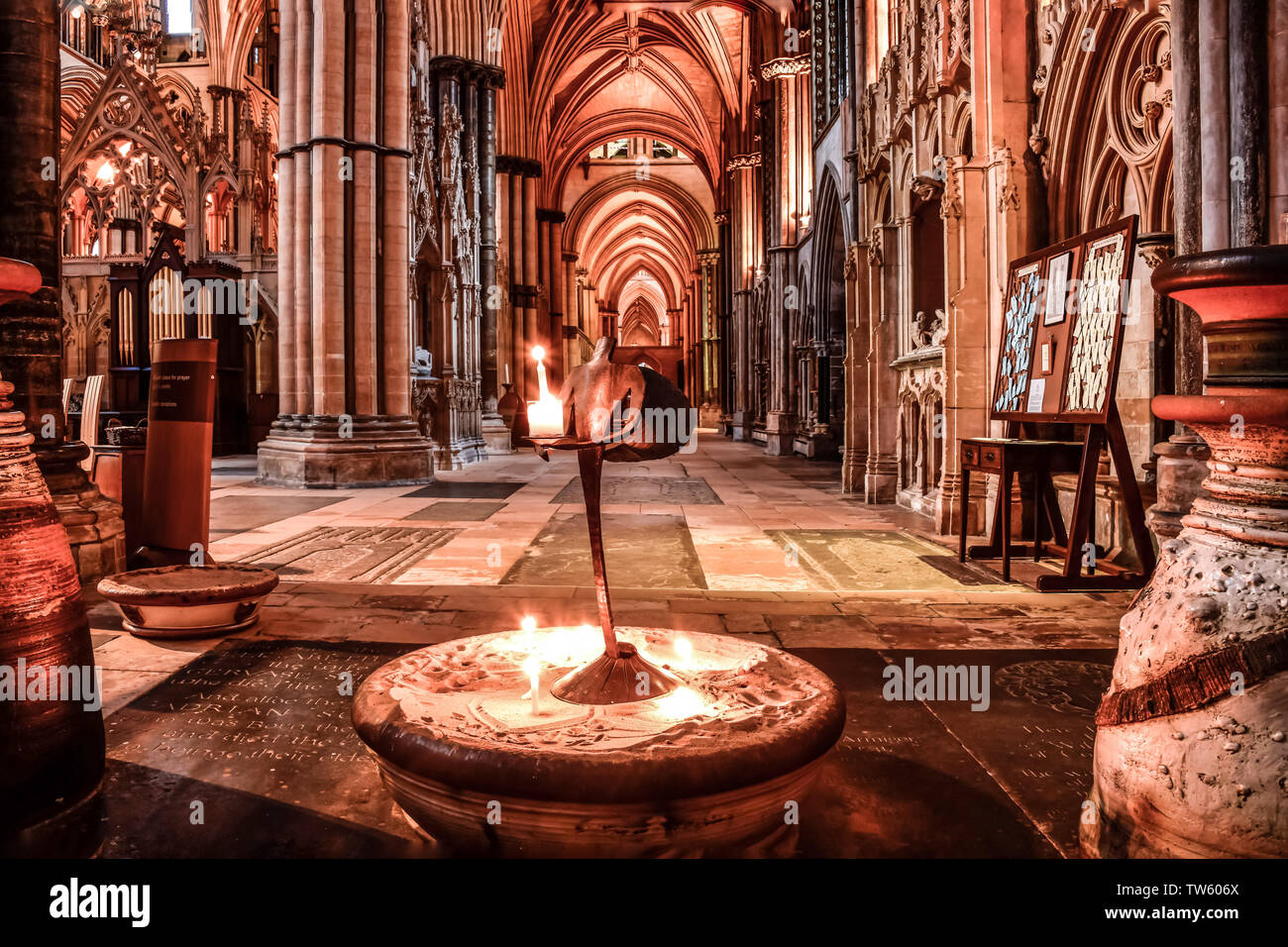 Die Kathedrale von Lincoln, Großbritannien Stockfoto