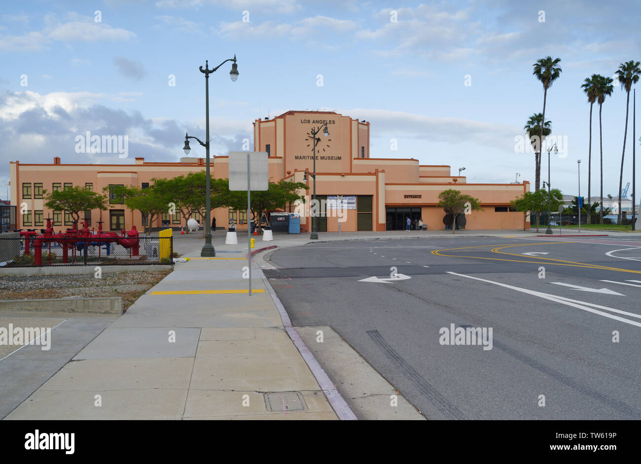 Die Abbildung zeigt die Los Angeles Maritime Museum in San Pedro. Stockfoto