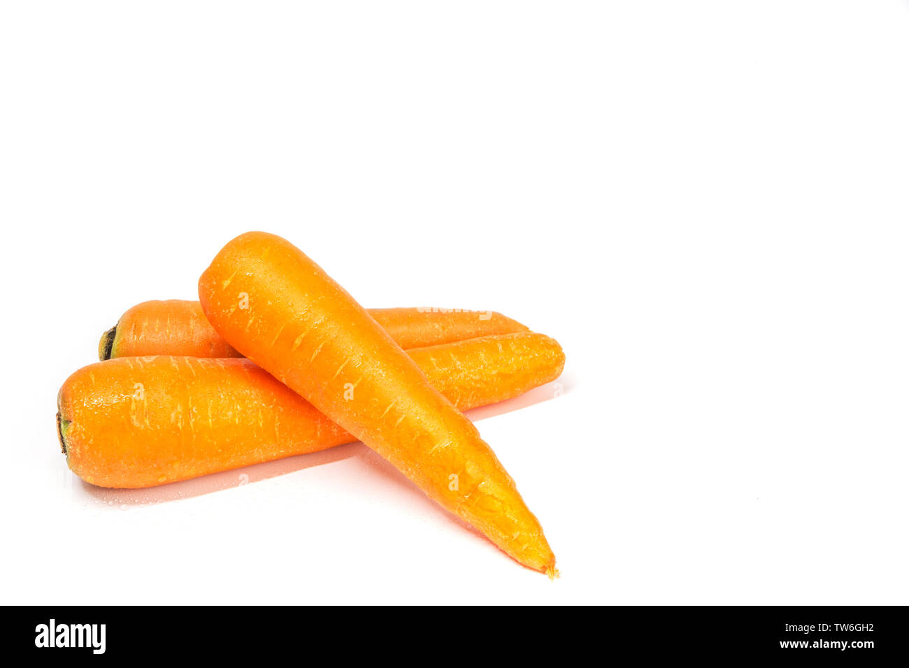 Karotte auf weißem Hintergrund Stockfoto