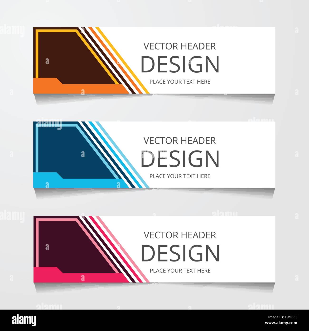 Vektor abstrakte Banner Design. moderne Web Template Stock Vektor