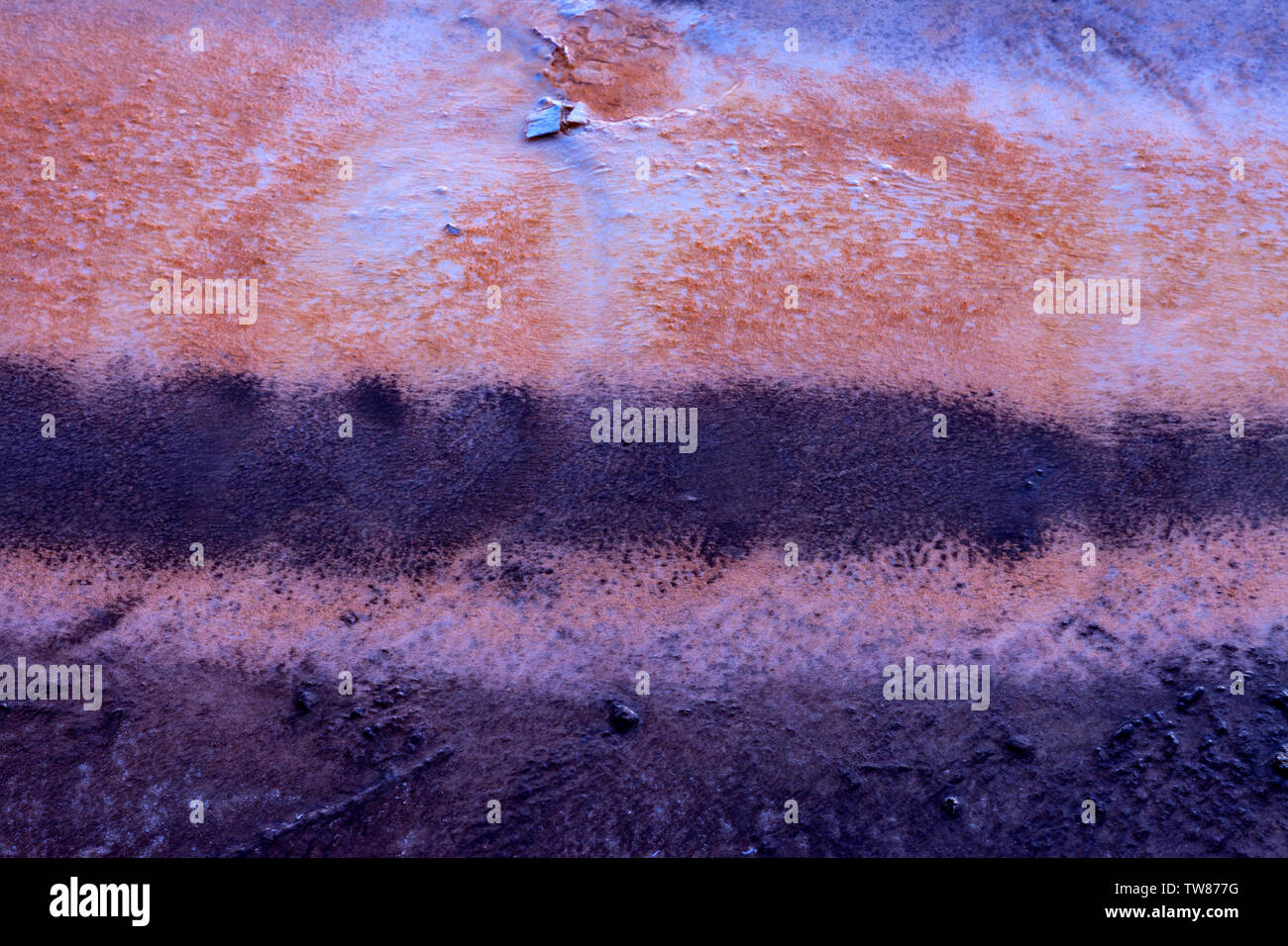 Das bakterielle Wachstum in den Oberen Geiser BasinYellowstone National Park. Stockfoto