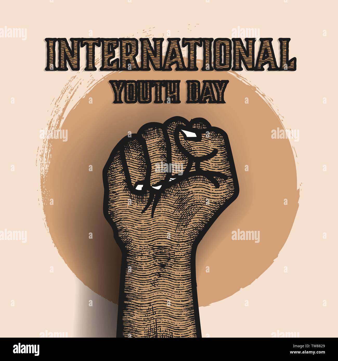 Internationaler Tag der Jugend banner Stock Vektor