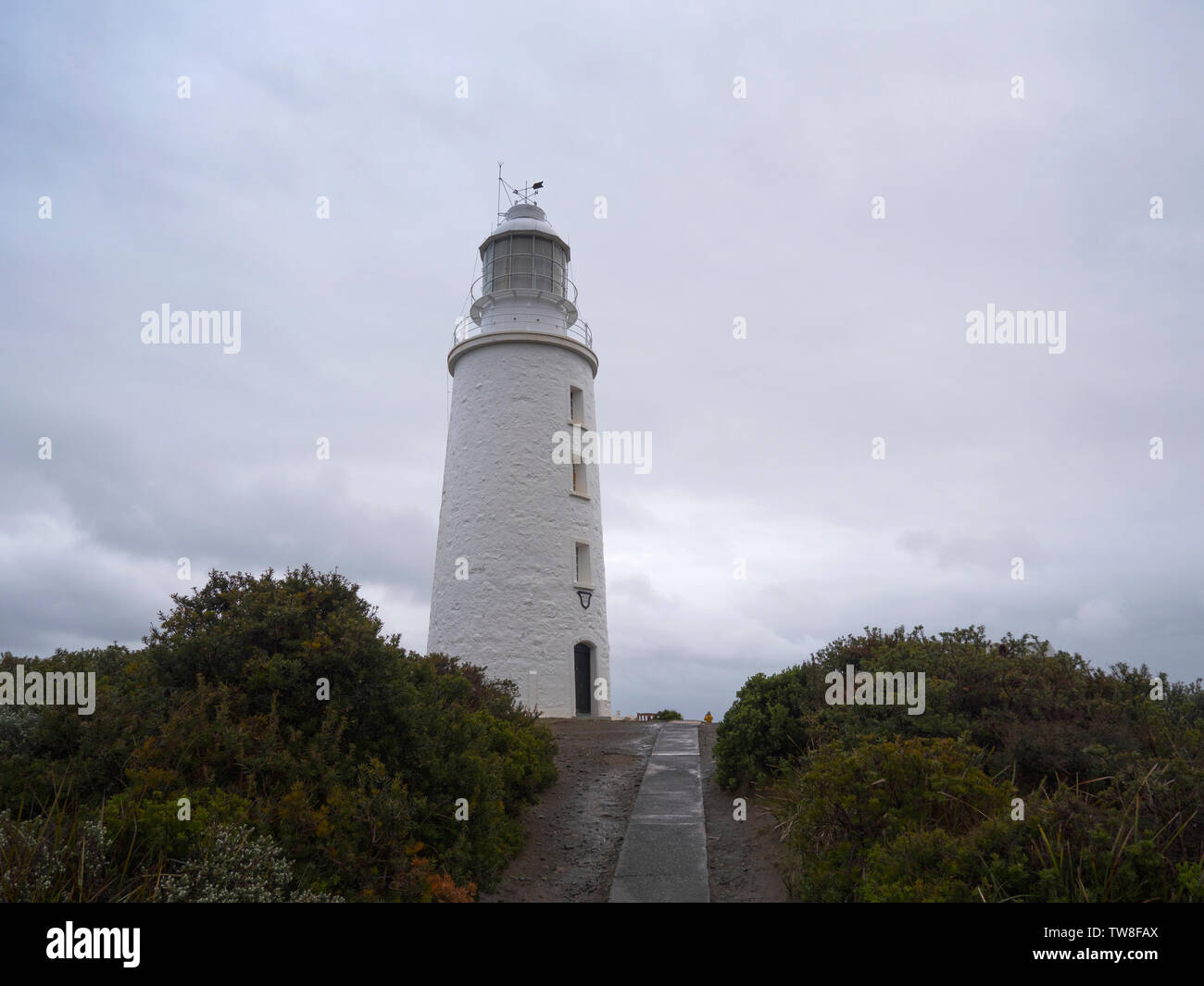 Cape Bruny Lighthouse auf Bruny Island, Tasmanien, Australien reisen tourismus Ziel. Der Leuchtturm wurde im Jahre 1836 erbaut. Stockfoto