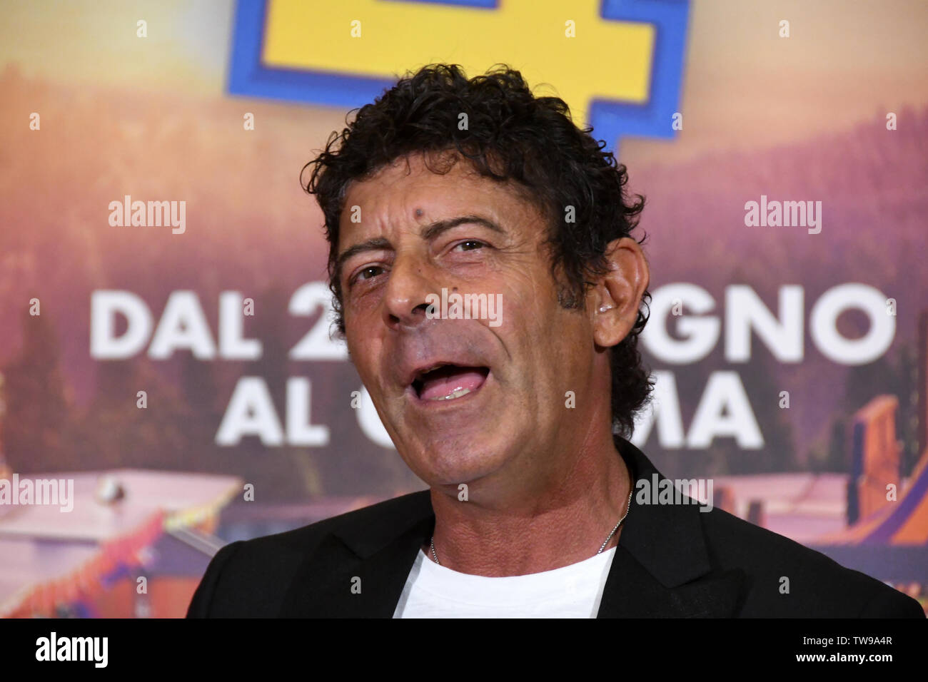 Rom 18 Giu 2019 Hotel Parco dei Principi Film Präsentation Toy Story 4 Luca Laurenti die italienische Stimme der Husli Credit: Giuseppe Andidero Stockfoto