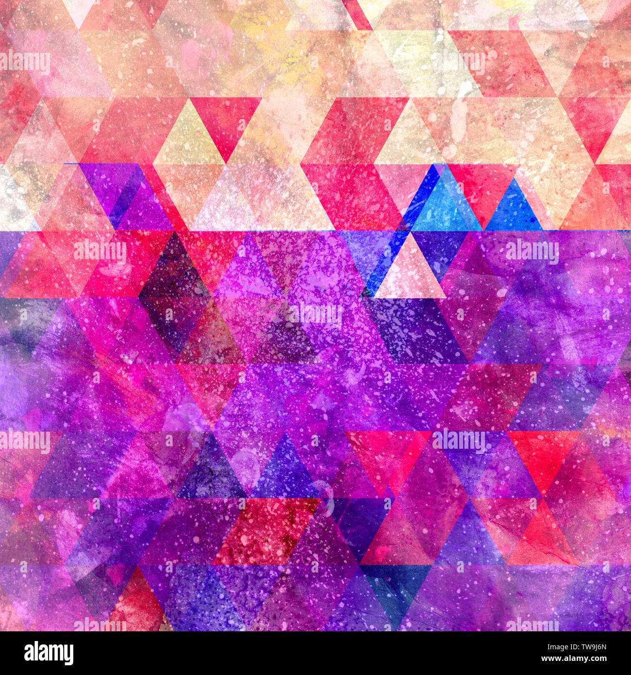Schöne abstrakte Aquarell retro geometrischen Hintergrund Stockfoto