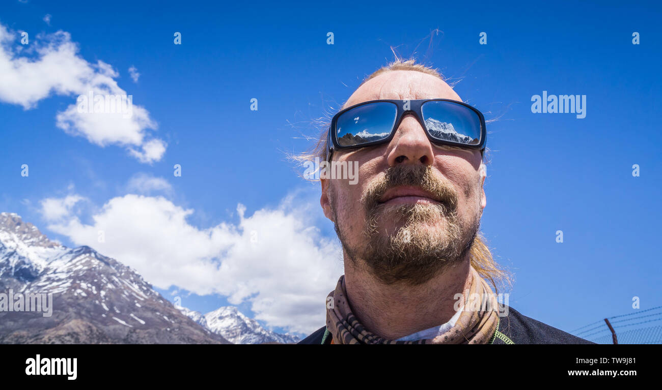 Mit Blick auf die unteren Mustang Tal nr Jomson, Nepal Stockfoto