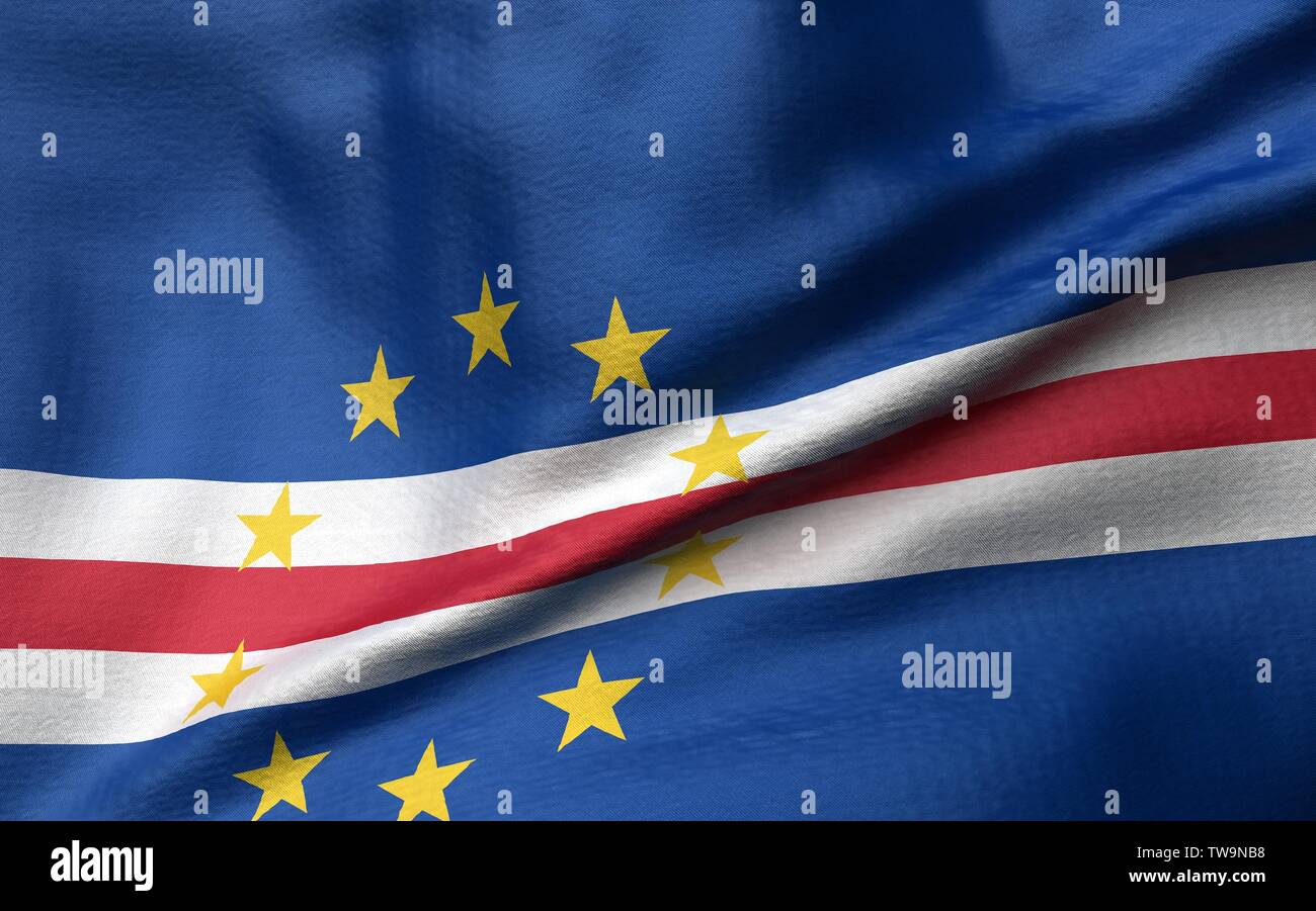 3D-Darstellung von Kap Verde Flagge Stockfoto