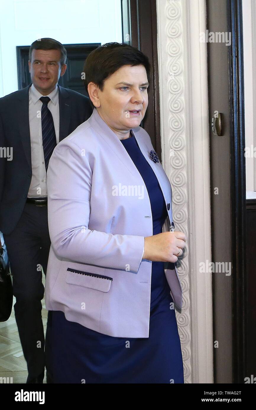 Beata Szydlo - polnischer Politiker, ehemaliger Premierminister, Mitglied des Europäischen Parlaments Stockfoto