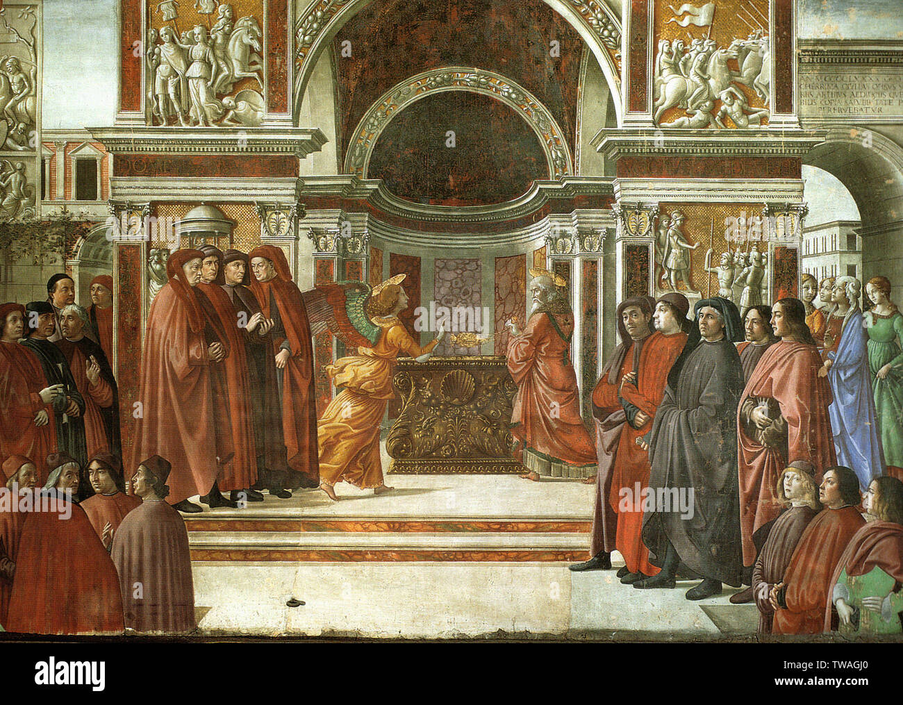 Domenico Ghirlandaio - Engel erscheinen, Zacharias 1490 Stockfoto