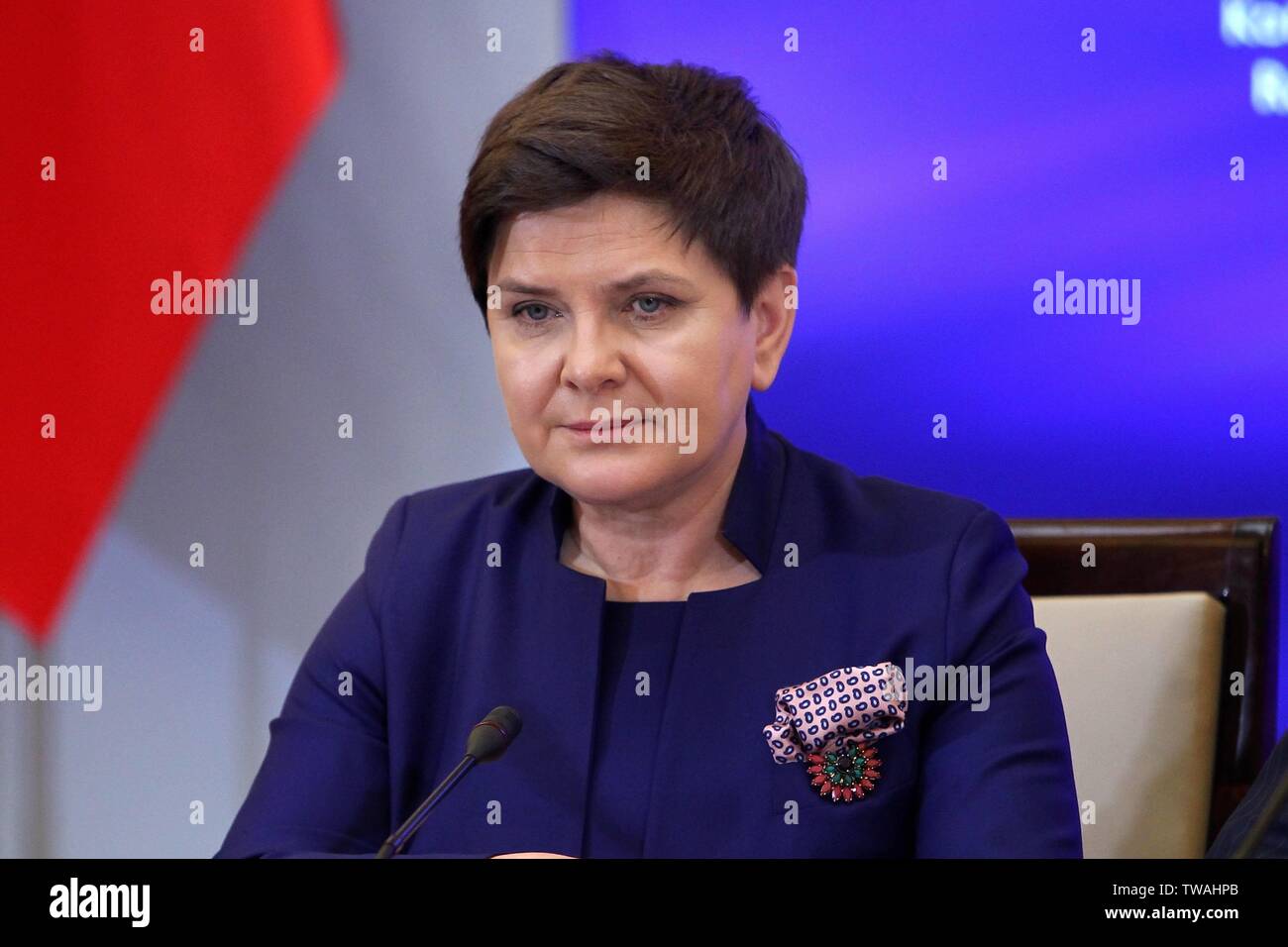 Beata Szydlo - polnischer Politiker, ehemaliger Premierminister, Mitglied des Europäischen Parlaments Stockfoto