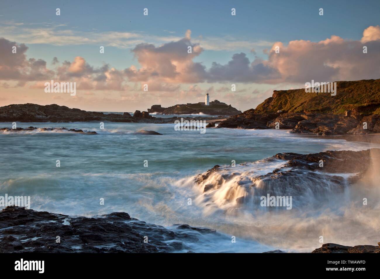 Großbritannien, England, Godrevy Point. Stockfoto