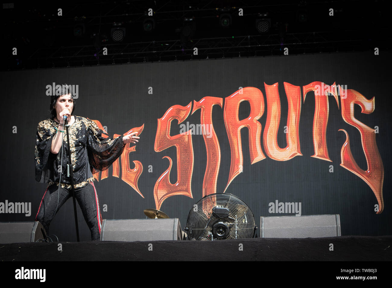 Florenz, 15. Juni. Die Struts führt Live@FIrenze Felsen 2019, Ippodromo del visarno, Firenze, Italien. Copyright Davide Merli | Alamy Stockfoto