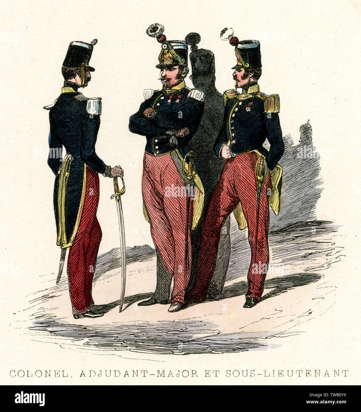 Französische Leichte Infanterie-Soldaten Stockfoto