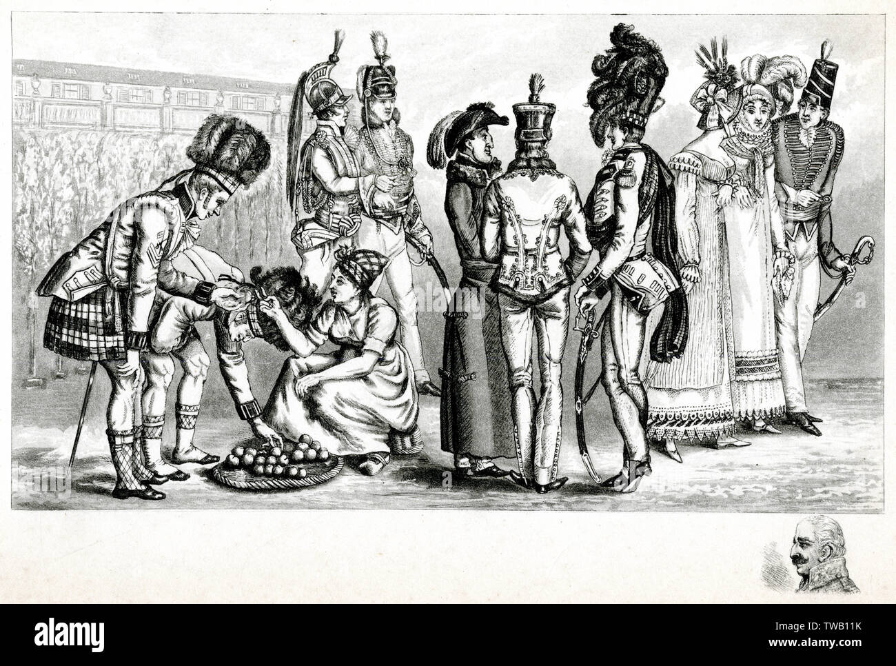 BRITISCHE SOLDATEN 1815 Stockfoto