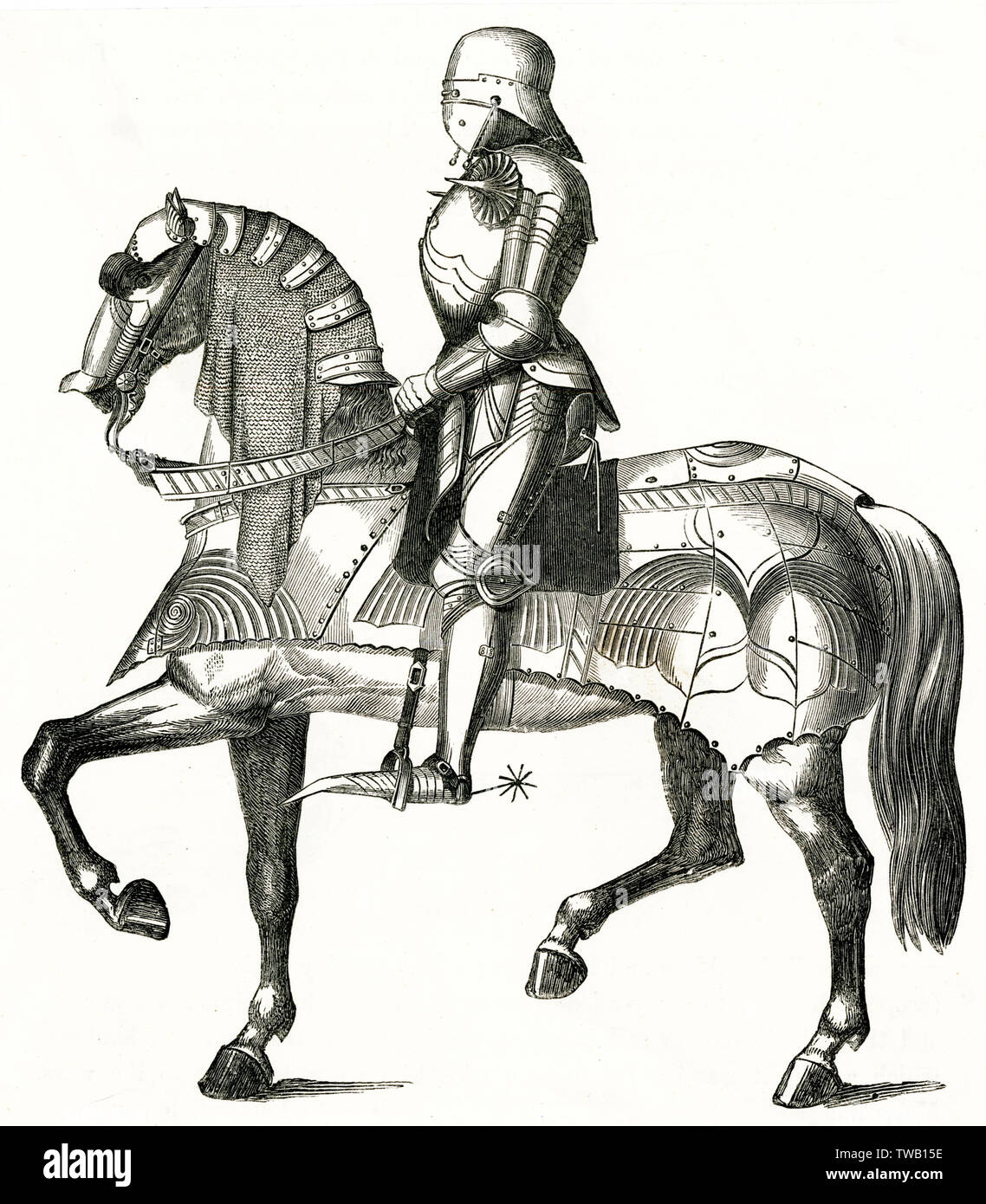 Spanischer Ritter in Rüstung Stockfoto