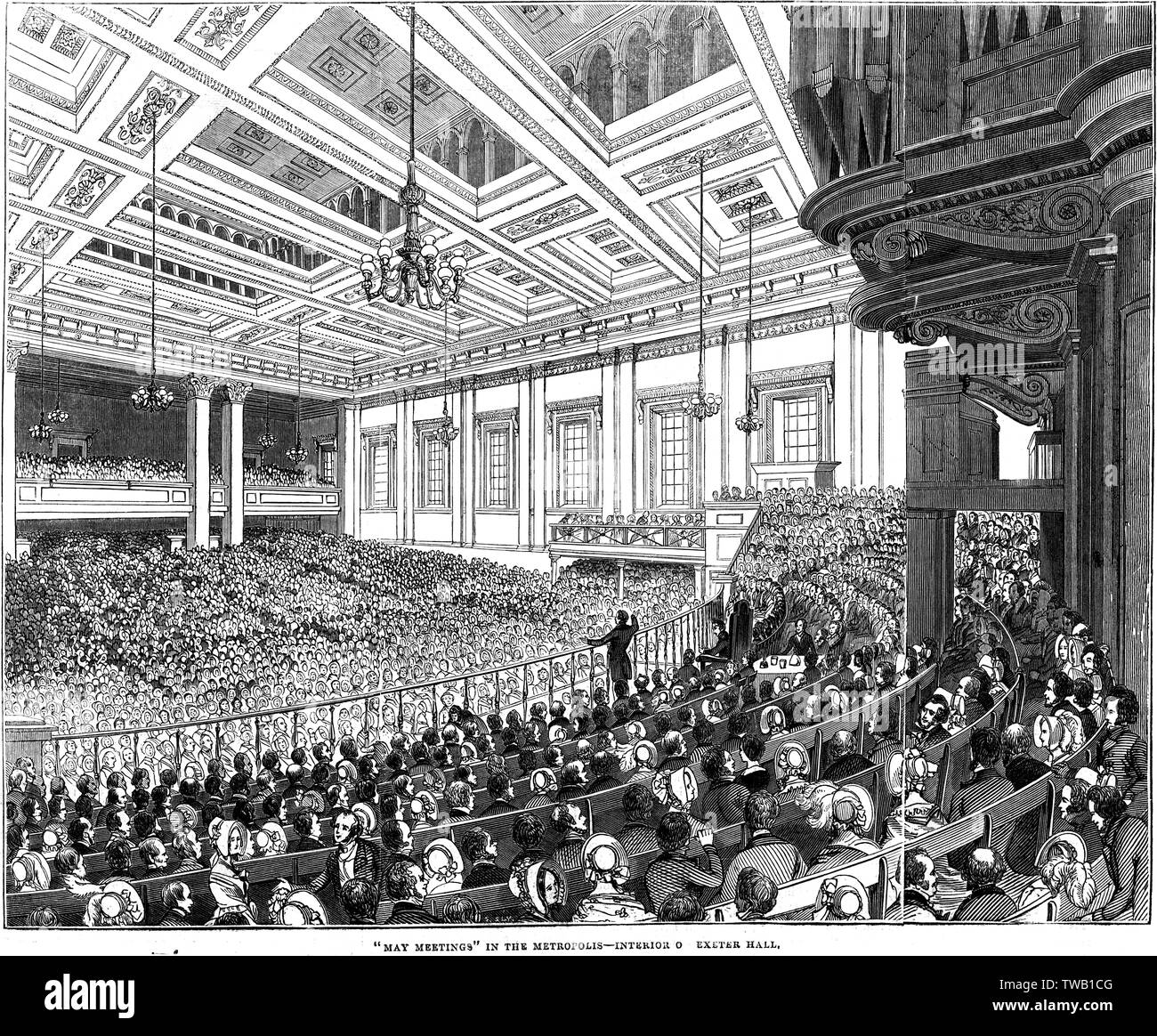 EXETER-HALLE/SITZUNG 1844 Stockfoto