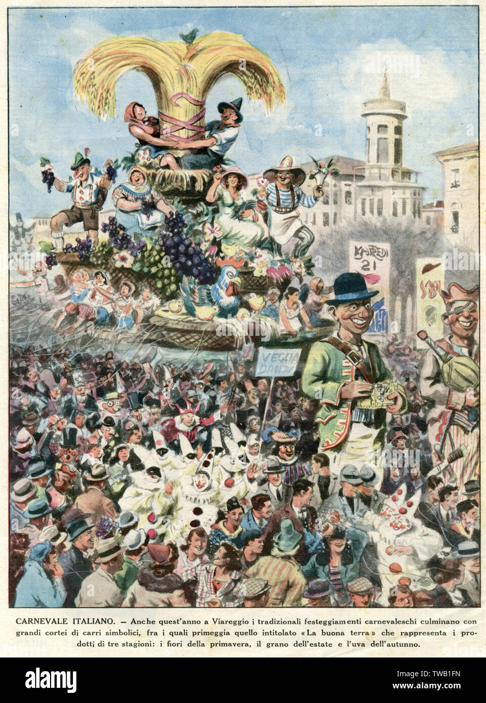 ITALIENISCHER KARNEVAL/1939 Stockfoto