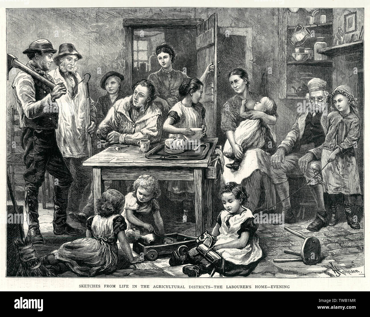 Leben in den Landwirtschaftsbezirken 1872 Stockfoto