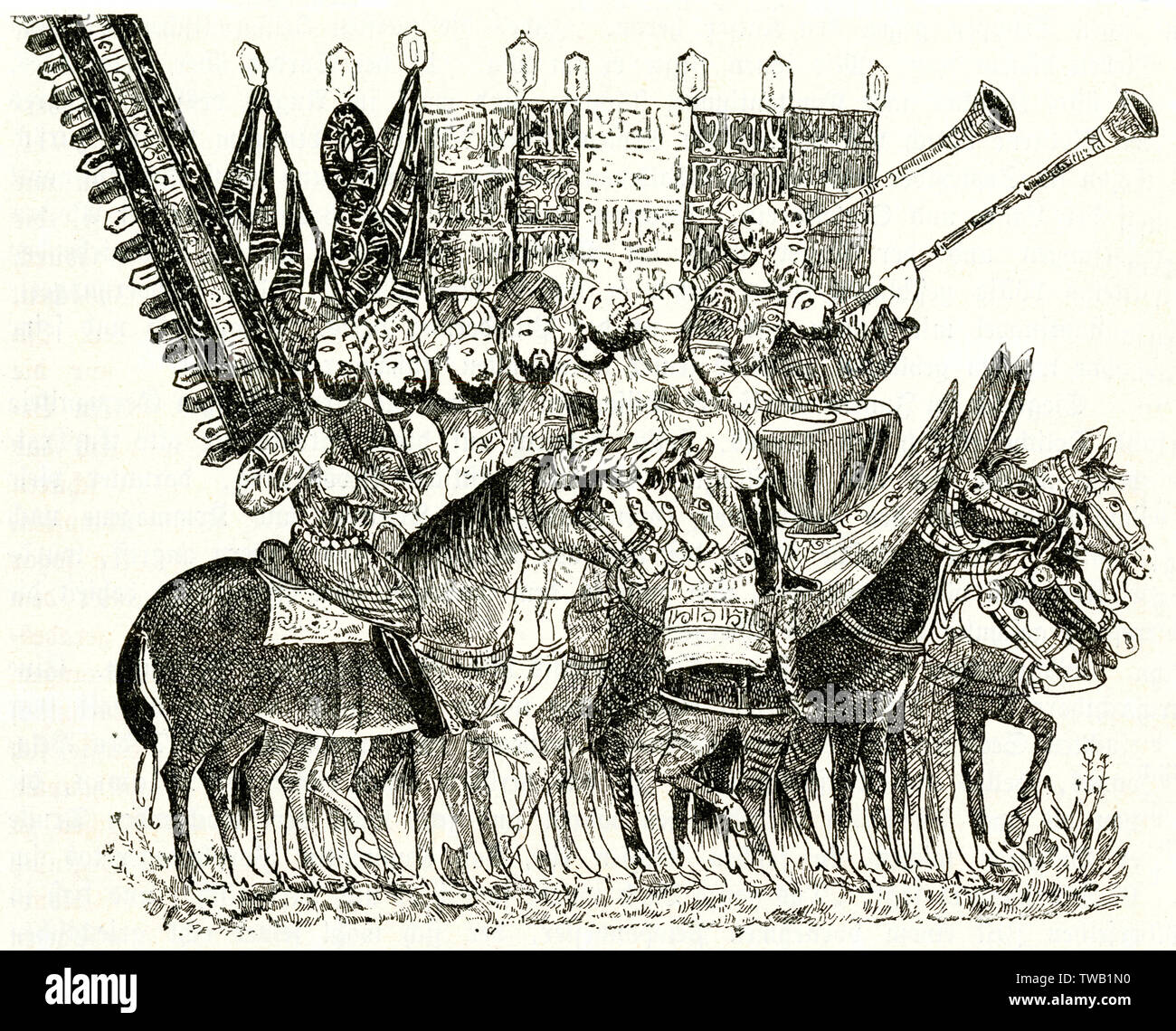 15TH C ARABISCHE KRIEGER Stockfoto